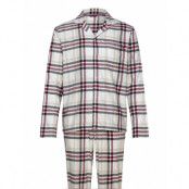 Tommy Hilfiger Ls Flannel Pj Shirt Set Beige