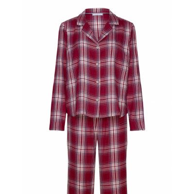 Tommy Hilfiger Ls Flnl Shirt Pj Set Röd