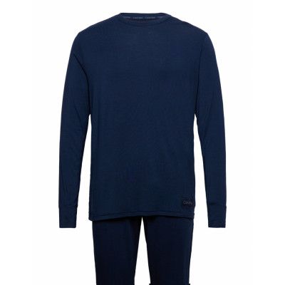 L/S Jogger Set Pyjamas Blå *Villkorat Erbjudande Calvin Klein