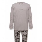 L/S Jogger Set Pyjamas Grå *Villkorat Erbjudande Calvin Klein