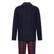 Ls Pant Flannel Shirt Set Pyjamas Röd Tommy Hilfiger