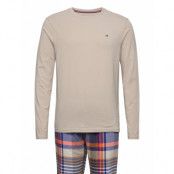 Ls Pant Flannel Tee Set Pyjamas Multi/mönstrad Tommy Hilfiger