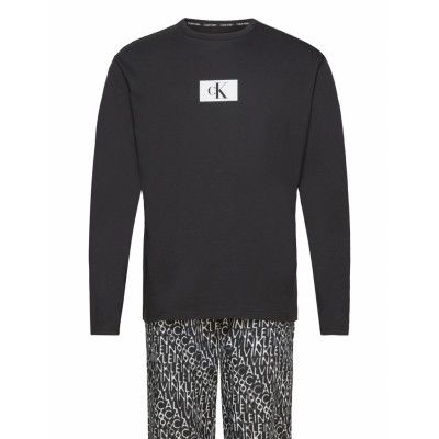Calvin Klein L/S Pant Set Svart