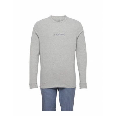 L/S Pant Set *Villkorat Erbjudande Pyjamas Grå Calvin Klein