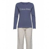L/S Pant Set Pyjamas Multi/mönstrad Calvin Klein