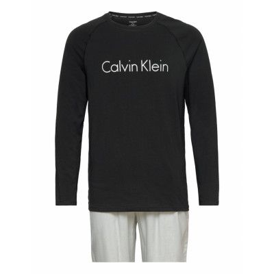 L/S Pant Set Pyjamas Multi/mönstrad *Villkorat Erbjudande Calvin Klein