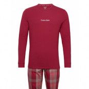 L/S Pant Set *Villkorat Erbjudande Pyjamas Röd Calvin Klein