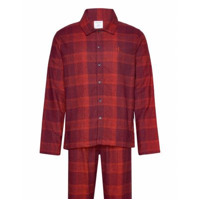 L/S Pant Set *Villkorat Erbjudande Pyjamas Röd Calvin Klein
