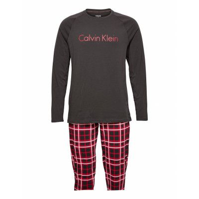 Knit L/S Pant Set Pyjamas Svart Calvin Klein