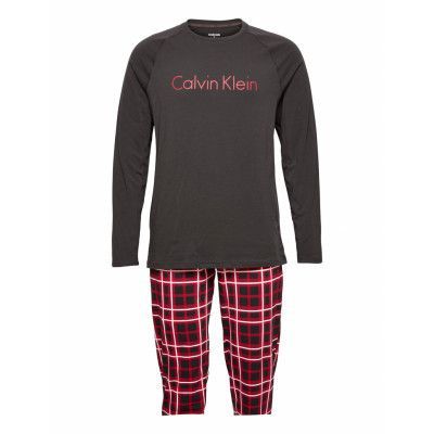 L/S Pant Set Pyjamas Svart Calvin Klein