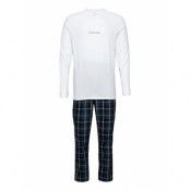 L/S Pant Set Pyjamas Vit Calvin Klein