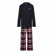 Tommy Hilfiger Ls Pj Straight Set Flannel Print Multi/patterned