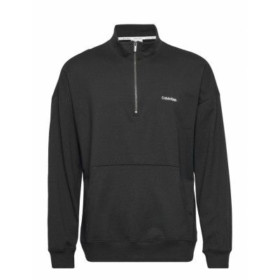 L/S Quarter Zip Sweat-shirt Tröja Svart Calvin Klein