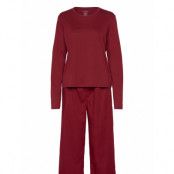 Calvin Klein L/S Sleep Set Burgundy