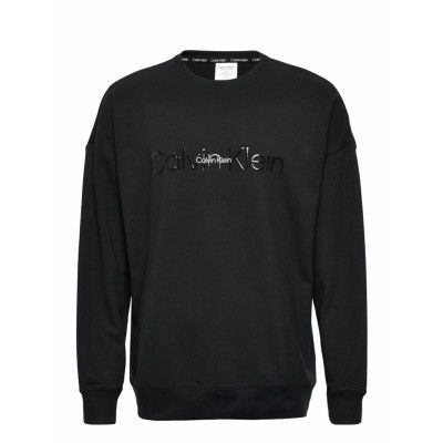 L/S Sweatshirt Underwear Night & Loungewear Pyjama Tops Black Calvin Klein