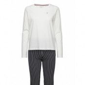 Ls Tee & Jersey Pant Pj Set *Villkorat Erbjudande Pyjamas Multi/mönstrad Tommy Hilfiger