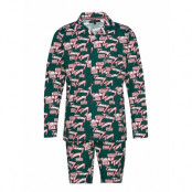 Ls Tommy Logo Woven Pyjamas Multi/mönstrad Tommy Hilfiger