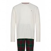 Tommy Hilfiger Ls Waffle Flannel Pj Set Vit