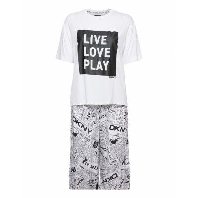 Making Headlines S/S Top & Culotte Pyjamas Multi/mönstrad DKNY Homewear
