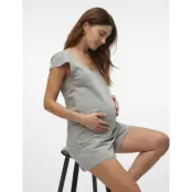 Mamalicious Mlmira Lgm Lia Cap Jrs Pyjamas 2F Noos - Grey - M