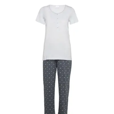 Mamalicious Mlmira Star Ss Jrs Pyjamas 2F A. E. Noos - Grey - XS