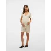 Mamalicious Mlpansy Lia Ss Jrs  Pyjamas Set 2F - Cream - XS