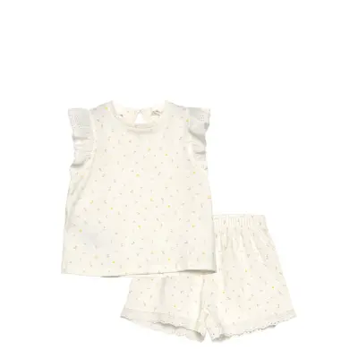 Mango Floral Cotton Pyjamas Vit