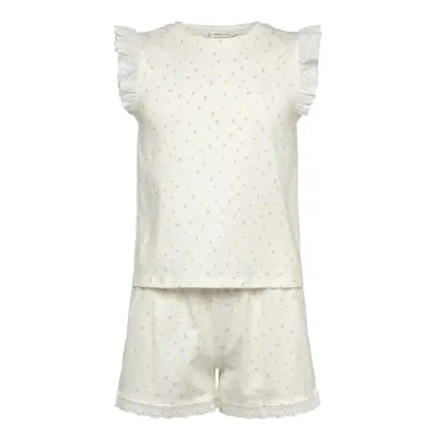 Mango Floral Cotton Pyjamas Vit