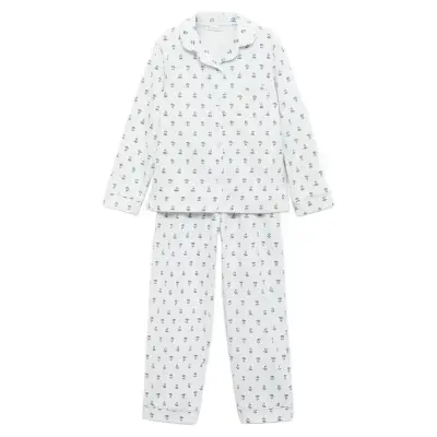 Mango Floral-Print Pyjamas - Blue - 5-6