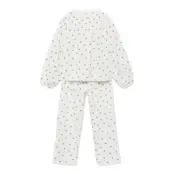 Mango Printed Cotton Pyjamas - White - 9-10