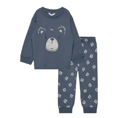Mango Printed Long Pyjamas - Blue - 12-18M