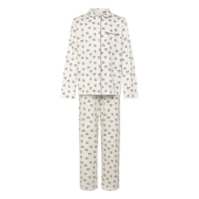 Mango Printed Long Pyjamas Vit