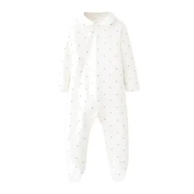 Mango Printed Long Pyjamas - White - 0-1M