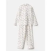 Mango Printed Long Pyjamas - White - 5-6