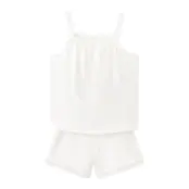 Mango Short Pyjamas With Openwork Details - Cream - 11-12