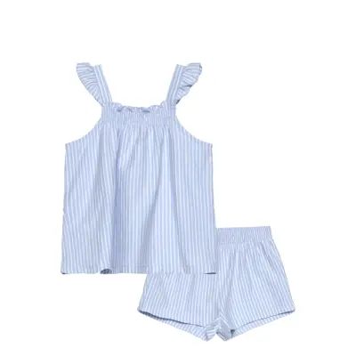 Mango Striped Cotton Pyjama Pack - Blue - 86