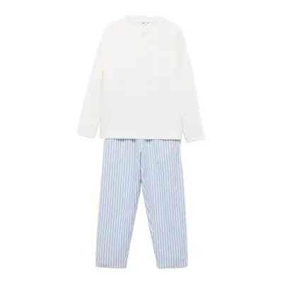 Mango Striped Long Pyjamas - Blue - 4-5