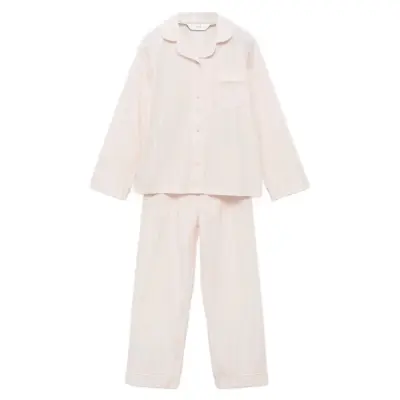Mango Striped Long Pyjamas - Pink - 9-10