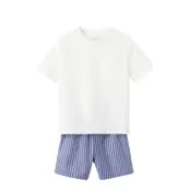 Mango Striped Short Pyjamas - White - 18-24M