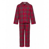 Mango Two-Pieces Check Long Pyjamas Röd