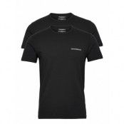 Men's Knit 2-Pack T-Shirt T-shirts Short-sleeved Svart Emporio Armani