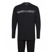 Emporio Armani Men's Knit Long Pyjamas Svart