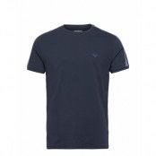 Men's Knit T-Shirt Underwear Night & Loungewear Pyjama Tops Blå Emporio Armani