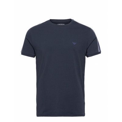 Men's Knit T-Shirt Underwear Night & Loungewear Pyjama Tops Blå Emporio Armani