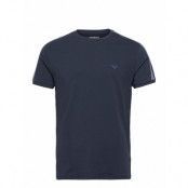 Men's Knit T-Shirt Underwear Night & Loungewear Pyjama Tops Blue Emporio Armani