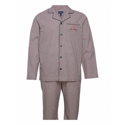 Micro Check Pj Pants And Shirt Gb Pyjamas Multi/mönstrad GANT