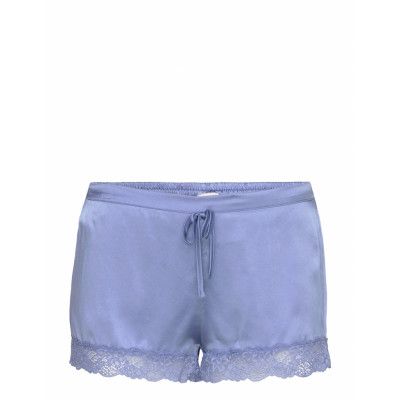 Milky Silk Short Pyjama Bottom Shorts Blue Etam