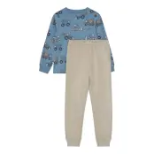 Minymo Pyjamas Ls Set Aop - Blue - 92