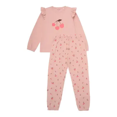 Minymo Pyjamas Ls Set Aop Rosa