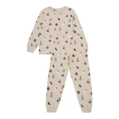 Minymo Pyjamas Set Aop - Beige - 116